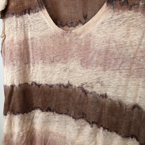 Young Fabulous & Broke tie dye linen shirt M NEW never worn - Picture 4 of 9